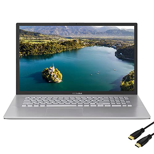 2021 Newest ASUS Vivobook 17.3″ HD+ Business and Family Laptop, Intel i7-1065G7, Lightweight, Chiclet Keyboard, Bundle with HDMI, Windows 11 Home, Silver (16GB | 1TB HDD, i7-1065G7)