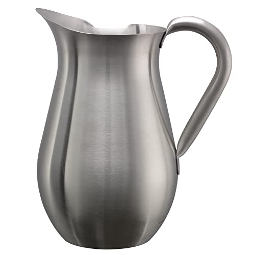 Service Ideas WPB2BSNG Brushed Pitcher Without Guard, Bell Shaped, 2 L, Stainless