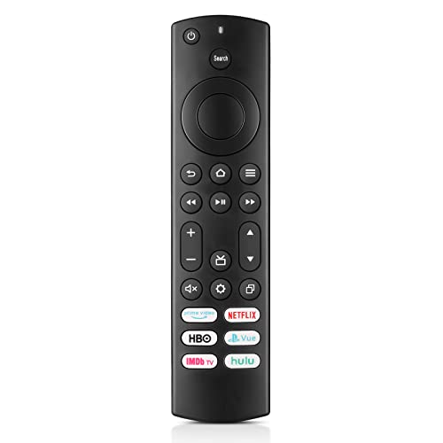 Replacement Remote for All Toshiba Fire TVs and Insignia Fire/Smart TVs with 6 Shortcut Buttons Netflix, Prime Video, ImdbTV, Hulu and More.