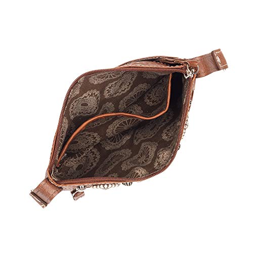 American West Women’s Southwestern Arrow Trail Rider Crossbody Bag Distressed Brown One Size | The Storepaperoomates Retail Market - Fast Affordable Shopping