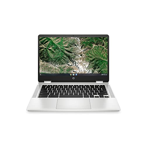 HP Chromebook 14 Laptop, Intel Celeron Processor, 4 GB RAM, 32 GB eMMC, 14” FHD (1920 x 1080) Chrome OS, Webcam & Dual Mics, Work, Entertainment, School, Long Battery Life (14a-na0180nr, 2021)