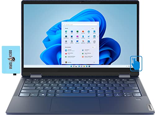 Lenovo Yoga 6 13 Home & Entertainment 2-in-1 Laptop (AMD Ryzen 7 5700U 8-Core, 16GB RAM, 2TB m.2 SATA SSD, AMD Radeon, 13.3″ Touch Full HD (1920×1080), Fingerprint, WiFi, Win 11 Home) with Hub