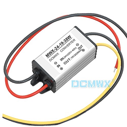 DCMWX® Buck Voltage converters 24V transforms to 19V Step Down car Power inverters Input DC22-40V Output 19V1A2A Waterproof Power adapters