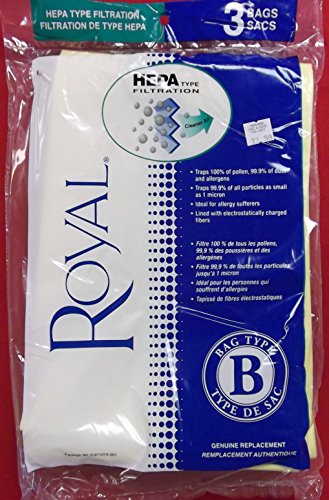 Royal Vacuum Cleaner Type B HEPA 3 Bags [Kitchen], White