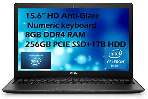 Dell 2021 Flagship Inspiron 15 3583 Laptop 15.6″ HD Anti-Glare Display Intel Pentium Gold 5405U 8GB DDR4 256GB SSD+1TB HDD Intel UHD Graphics 610 HDMI Webcam Win 10 Home