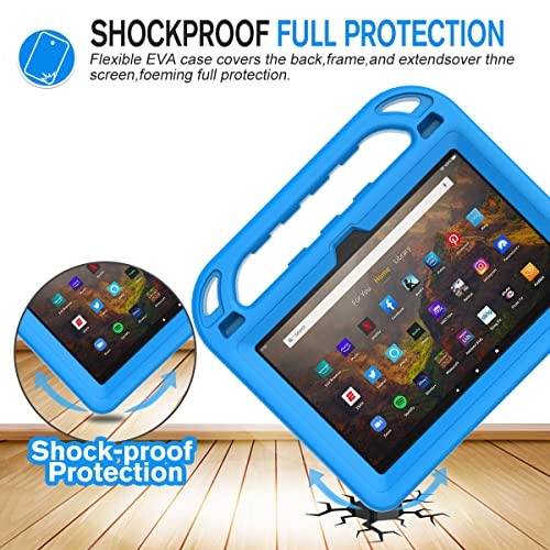 SUPNICE Kids Case for Fire HD 10 & Fire HD 10 Plus Tablet (11th Generation, 2021 Release), with Screen Protector, Lightweight Shockproof Handle Kids Case for Amazon Fire HD 10 2021 Tablet-Blue | The Storepaperoomates Retail Market - Fast Affordable Shopping