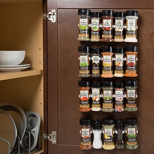 Spice Rack Organizer- Cabinet Gripper Clip Strips for Kitchen, Countertop and Pantry Organization and Spices Storage By Lavish Home | The Storepaperoomates Retail Market - Fast Affordable Shopping