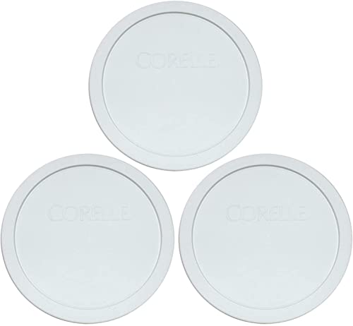 Corelle White 1.0 Quart – .95 Liters Plastic Cover 323-PC (Set of 3)