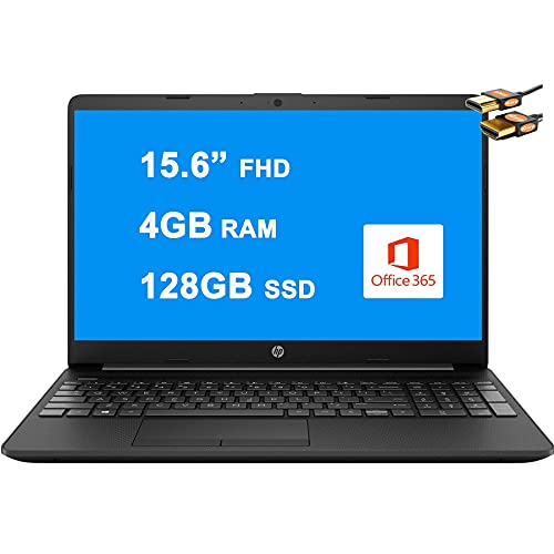 HP Flagship 15 Laptop 15.6” Diagonal FHD IPS Display Intel Celeron N4020 Processor 4GB RAM 128GB SSD Intel UHD Graphics 600 USB-C Office365 WIFI5 Webcam Bluetooth Win10 Black (Renewed)