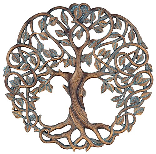 Old River Outdoors Tree of Life Wall Plaque 11 5/8 Inches Decorative Celtic Garden Art Sculpture