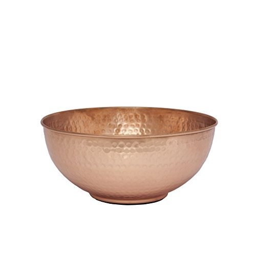 GoCraft Pure Copper Mixing Bowl with Hammered Finish for Salad, Egg Beating, Decorative & Kitchen Serving Purposes – 7.5″ (Medium)