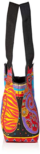 Laurel Burch Medium Tote Zipper Top, 12 by 3-1/2 by 8-1/2-Inch, Tres Gatos, Red/Orange/Blue | The Storepaperoomates Retail Market - Fast Affordable Shopping