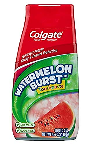 Colgate Kids Toothpaste, Watermelon Burst, Anticavity Fluoride Toothpaste, Less Mess Dispensing, 4.6 Ounce, 6 Pack