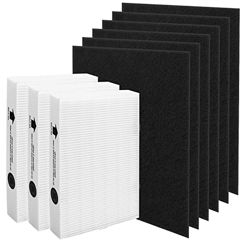 HPA300 HEPA Replacement Filter Compatible with Honeywell HPA300 Series Air Purifiers Model HPA300, HPA304, HPA8350, HPA300VP Replace HRF-R3 (3 True HEPA Filter + 6 Activated Carbon Filter)