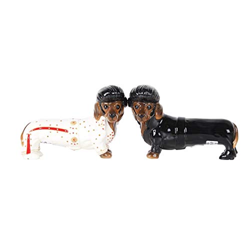 Pacific Giftware Adorable Elvis The King of Rock & Roll Doxies Salt and Pepper Shaker Set Cute Dachshund Wiener Dog Tabletop Decoration SP Set