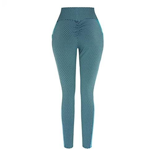 Manneey Leggings with Pocketss for Women Butt Lifting Tummy Control High Waisted Running Sports Pants Exercise Leggings Green | The Storepaperoomates Retail Market - Fast Affordable Shopping
