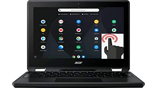 Acer Spin 11 2-in-1 Convertible 11.6″ HD Touchscreen WLED-Backlit Chromebook, Intel Celeron N3350 Processor, 4GB Memory, 32GB eMMC, Bluetooth, WiFi, Webcam, Google Chrome OS, Obsidian Black