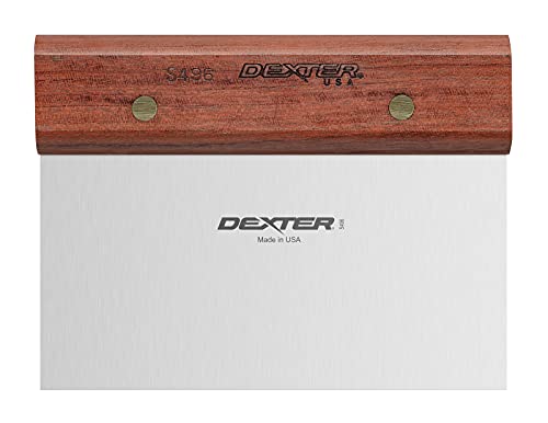 Dexter-Russell Walnut Dough Scraper, Stainless Steel, 6-by-3-Inch, Multicolor