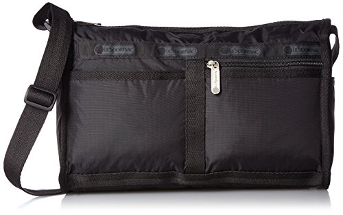 LeSportsac Classic Deluxe Shoulder Satchel Handbag, Black