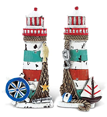 CoTa Global Lighthouses Refrigerator Nautical Ocean Magnets Set of 2 – Assorted Resin Beach Design, Fun and Cute Nautical Magnets For Kitchen Fridge, Locker, Home Decor & Office Decor Novelty – 2 Pack