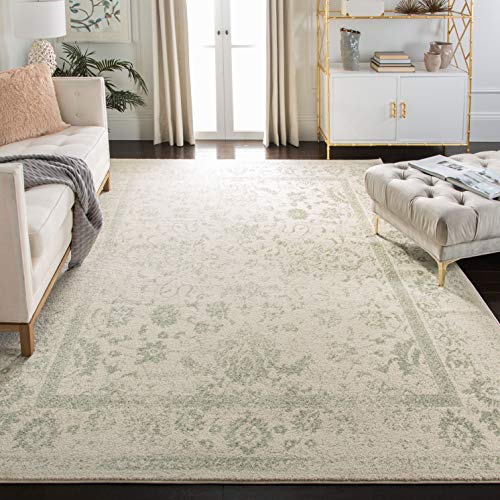 SAFAVIEH Adirondack Collection 8′ x 10′ Ivory / Sage ADR109V Oriental Distressed Non-Shedding Living Room Bedroom Dining Home Office Area Rug