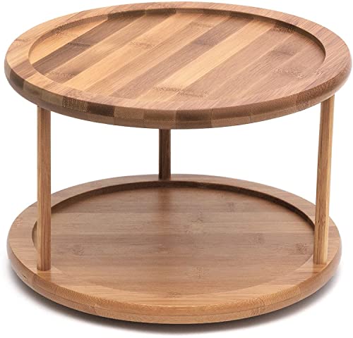 Lipper International 8302 Bamboo Wood 2-Tier 10″ Kitchen Turntable