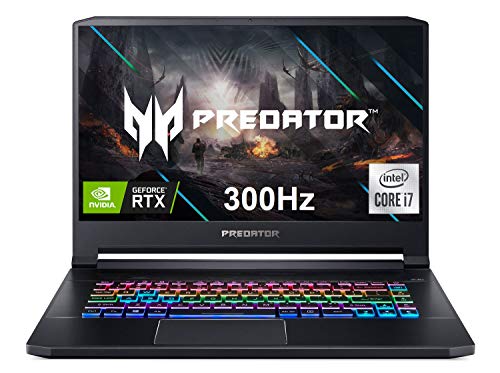 Acer Predator Triton 500 PT515-52-73L3 Gaming Laptop, Intel i7-10750H, NVIDIA GeForce RTX 2070 SUPER, 15.6″ FHD NVIDIA G-SYNC Display, 300Hz, 16GB Dual-Channel DDR4, 512GB NVMe SSD, RGB Backlit KB