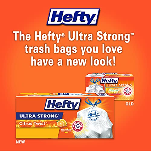 Hefty Ultra Strong Tall Kitchen Trash Bags, Citrus Twist Scent, 13 Gallon, 40 Count | The Storepaperoomates Retail Market - Fast Affordable Shopping