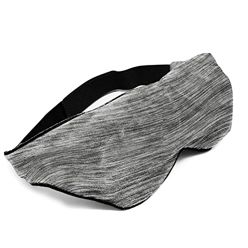 Premium Weighted Eye Mask for Travel, Sleep ~ Stylish Grey Eyeshade for Light Blocking Sleep Relief, Migraines, Insomnia, Eye Puffiness, and More (Weighted Blindfold for Sleeping)