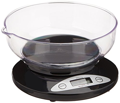Weighmax W-2810-5KG-BLACK Digital Multifunction Kitchen and Food Scale with Bow, 11-Pound, Black