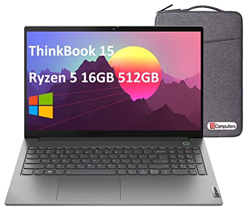 Lenovo ThinkBook 15 are Gen 3 15.6″ FHD (1920×1080) Business Laptop (AMD 6-Core Ryzen 5 5500U (Beat i7-10750H), 16GB DDR4 RAM, 512GB PCIe M.2 SSD) Backlit, Fingerprint, Type-C, Win 10 Pro