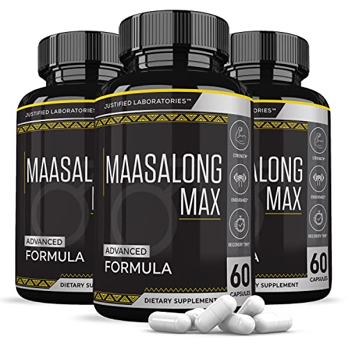 (3 Pack) Maasalong Max 1600MG All Natural Advanced Men’s Health Masalong Formula 180 Capsules