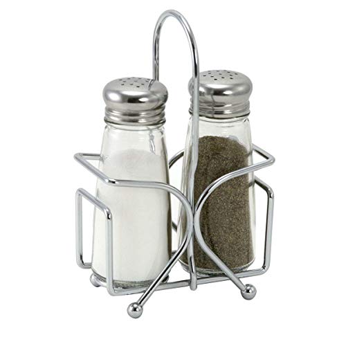 Salt and Pepper Shaker Set with Rack