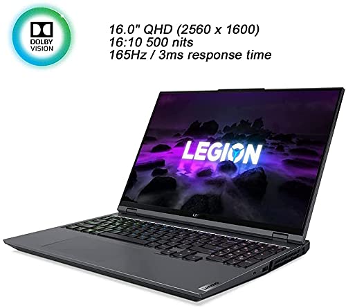 Lenovo Legion 5 Pro Gen 6 AMD Gaming Laptop, 16.0″ QHD IPS 165Hz, Ryzen 7 5800H, GeForce RTX 3060 6GB, TGP 130W, Win 10 Home, 32GB RAM | 1TB PCIe SSD,HDMI Cable Bundle