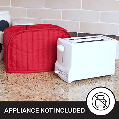 Two Slice Toaster Cover, Machine Washable Cotton/Polyester Kitchen Appliance Covers, Paprika Red RITZ | The Storepaperoomates Retail Market - Fast Affordable Shopping