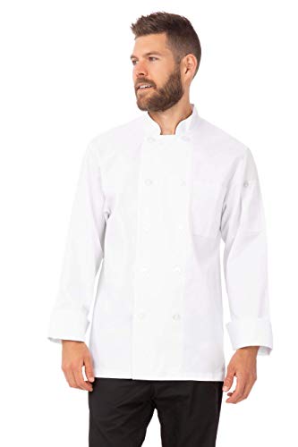 Chef Works Men’s Le Mans Chef Coat, White, X-Large