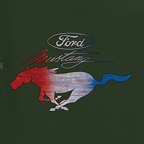 Wild Bobby Ford Mustang Shirt USA Flag Mustang Emblem T-Shirt Cars and Trucks Unisex Crewneck Graphic Sweatshirt, Forest Green, Small | The Storepaperoomates Retail Market - Fast Affordable Shopping