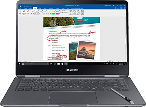 Samsung Notebook 9 Pro NP940X5N-X01US 15″ FHD 2-in-1 Touch Screen Laptop, 8th Gen Intel Quad-Core i7-8550U Up To 4GHz, 16GB DDR4, 256GB SSD, Backlit Keyboard, Windows 10, Built-in S Pen, Titan Silver