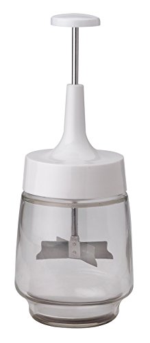 HIC Plain Edge Old Fashioned Onion Manual Food Chopper, 18/8 Stainless Steel Blades, 3.5 x 8-Inches