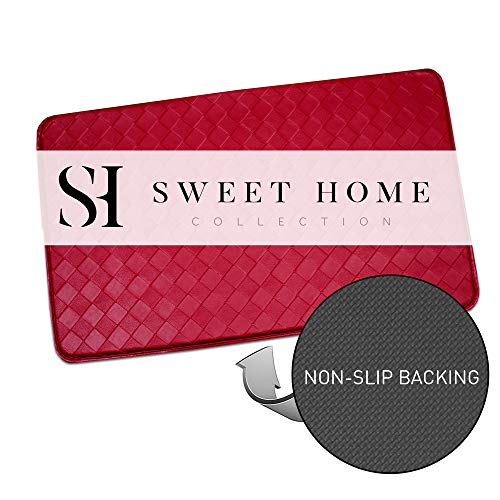 Sweet Home Collection Memory Foam Anti Fatigue Kitchen Floor Mat Rug, Diamond Red, 30″ x 18″ | The Storepaperoomates Retail Market - Fast Affordable Shopping