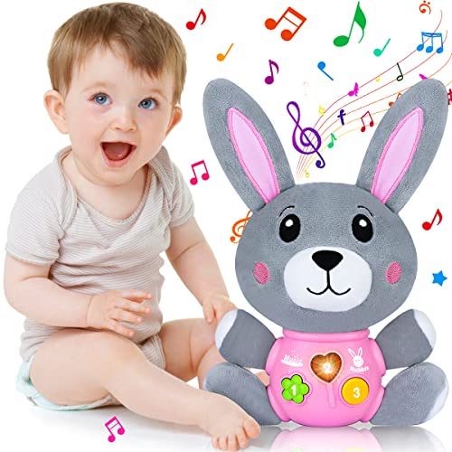 Aodesem Baby Toys 6 to 12 Months – Musical Infant Baby Toys 0-6 Months Newborn Plush Rabbit Toys – Light Up Baby Toys for 1 Year Old Boys & Girls Babies Toys 0 3 6 9 12 Months Baby Gifts