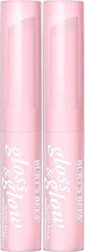 Burt’s Bees Lip Gloss and Glow Glossy Balm, 100% Natural Makeup, Wine Wednesday (Pack of 2 Tubes)