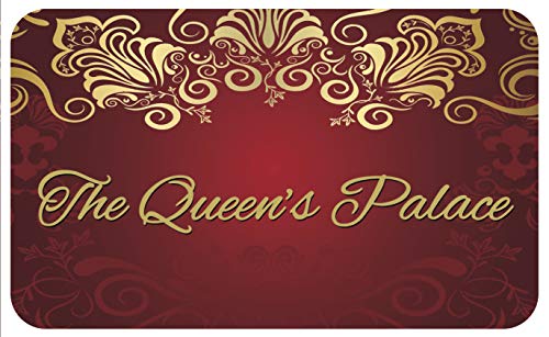 Shades of Color The Queen’s Palace Floor Mat, Maroon & Gold (IFM102)
