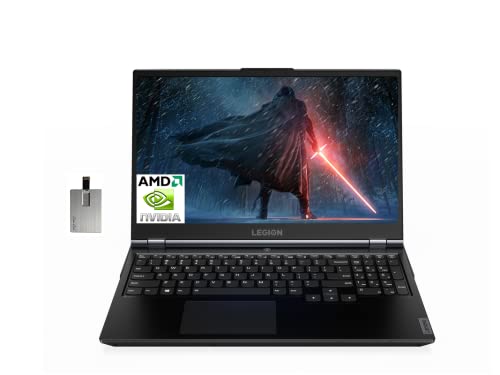 2022 Lenovo Legion 5 Gaming 15.6″ 120Hz FHD Laptop, AMD R5-4600H Processor(> i7-1065G7), 16GB RAM, 1TB HDD + 256GB SSD, Backlit Keyboard, GeForce RTX 1650Ti Graphics, Win 10, Black, 32GB USB Card