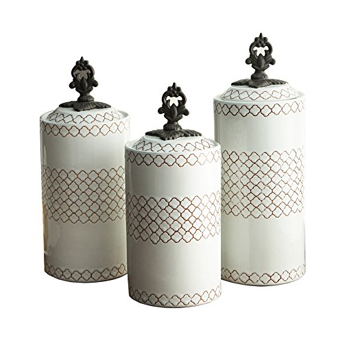 American Atelier Canisters (Set of 3), White