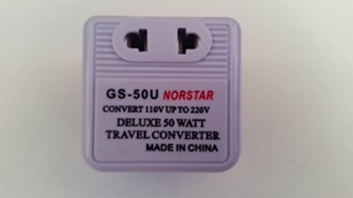 Norstar 50 Watt Step Up Reverse Compact International Travel Voltage Converter