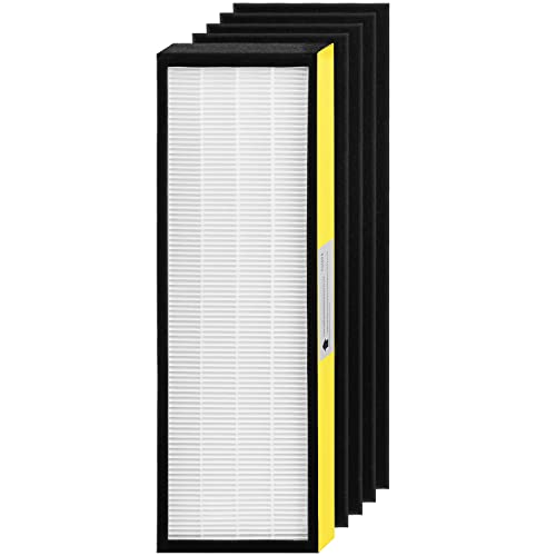 Improvedhand FLT4825 Replacement Filter B for Guardian Serious AC4825 AC4300 AC4800 AC4900 AC4850 AC4850PT, 1 FLT4825 Filter + 4 Activated Carbon Filters