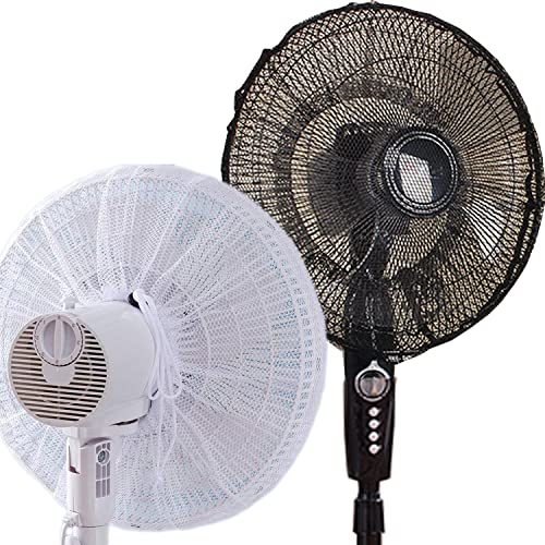 eyigylyo 2 Pack Round Electric Fan Guard Dust Cover,Mesh Covers Allow Air to Pass Through for Pedestal Fan Summer Washable Dustproof Safety Fan Protection