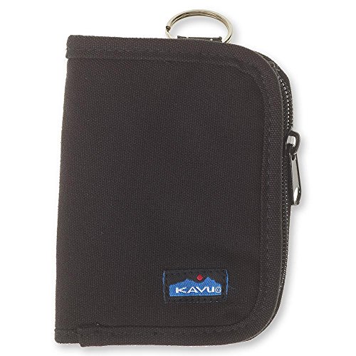 KAVU Zippy Wallet Bi Fold Zip Clutch Removable Coin Pouch – Black