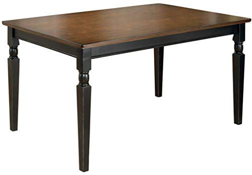 Signature Design by Ashley Owingsville Rustic Farmhouse Dining Room Table, Black & Brown